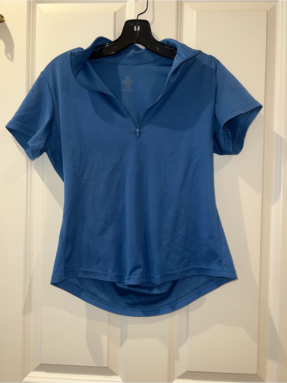 Kerrits Blue Short-Sleeve Quarter-Zip Tee